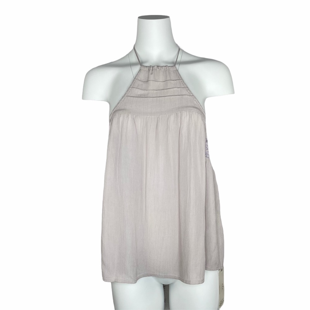 NWT ále x REVOLVE Lilac Embroidered Halter Top S Small